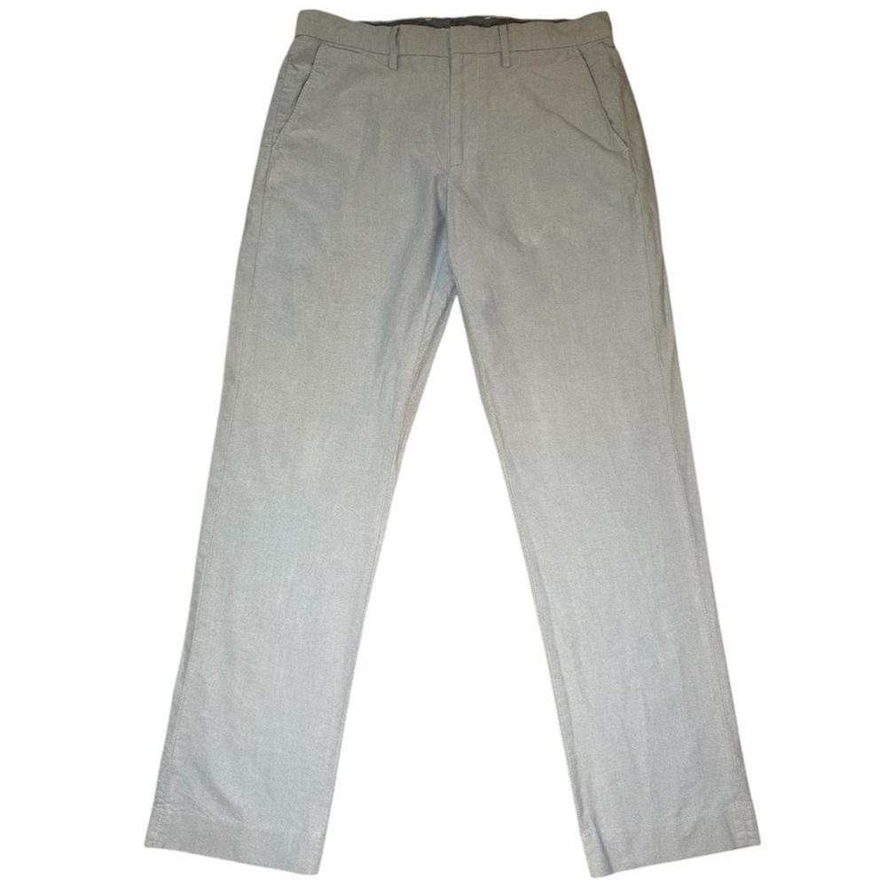 J. Crew Men's Gray Chinos Flat Front Cotton Stretch Pants 31x32